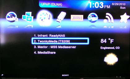 UPnP selection