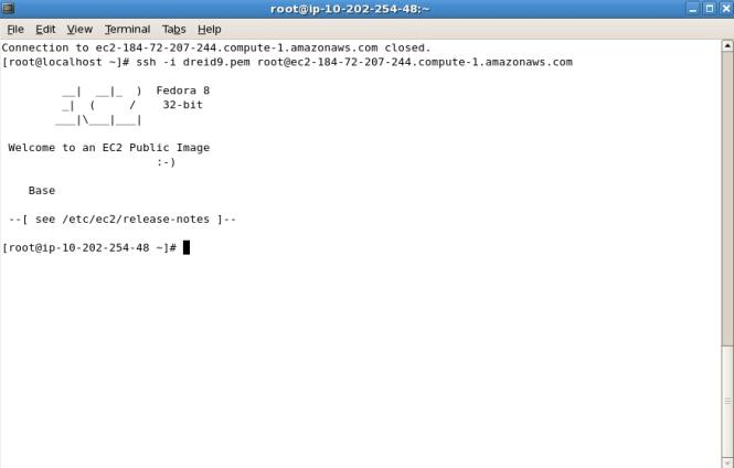 Logged in via SSH - Linux