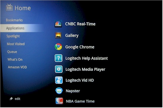 Some of Google TV's apps