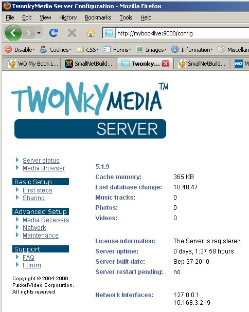TwonkyMedia server access