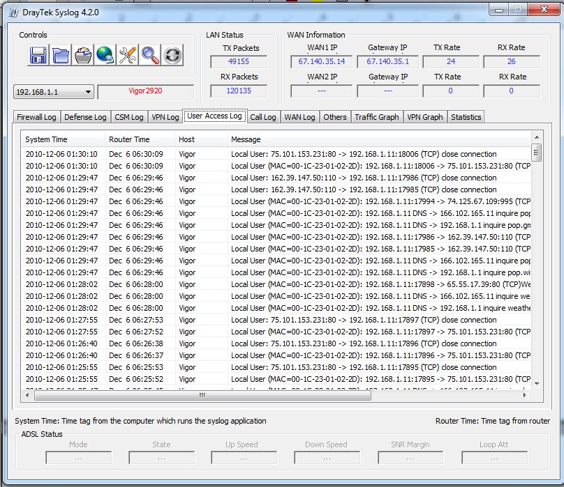 Syslog application