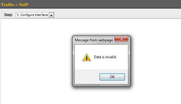 VoIP configuration error