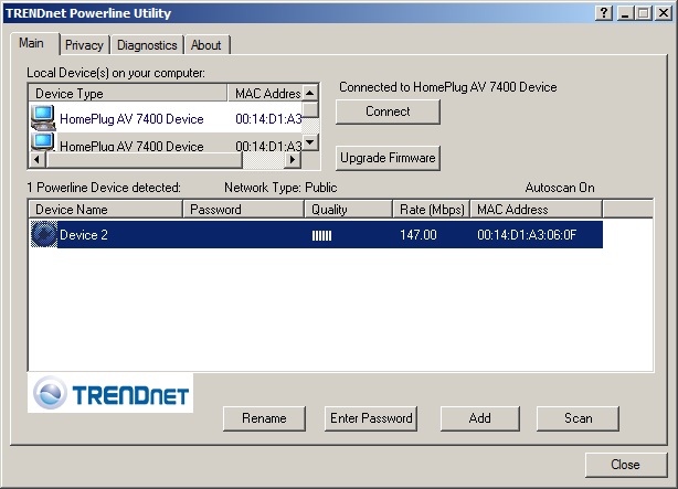 TRENDnet TPL-401E utility