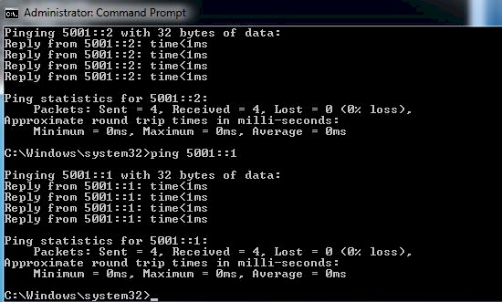 IPv6 ping test