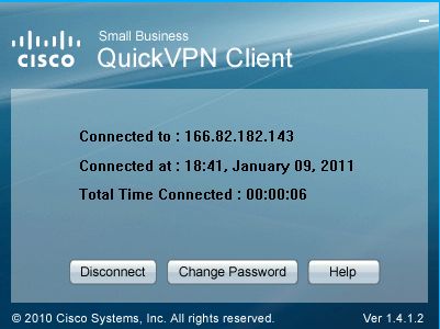 QuickVPN tunnel up