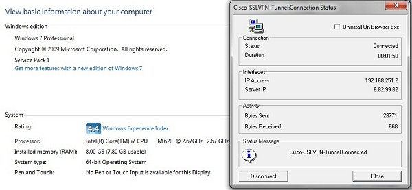 Successful Win 7 64 bit SSL connection