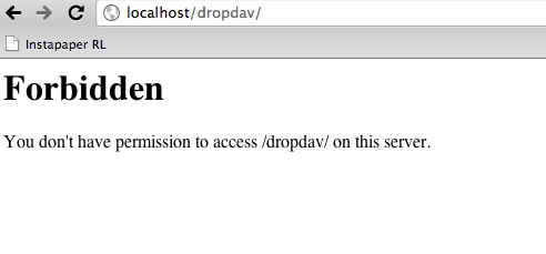 WebDAV Forbidden