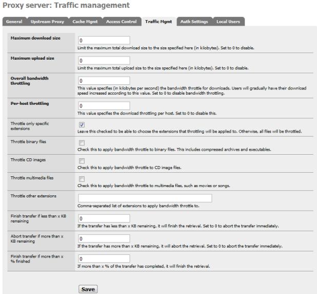 Squid traffic management