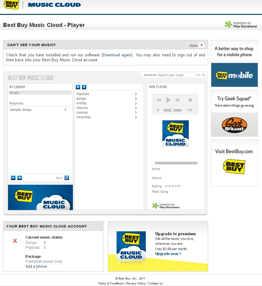 Best Buy Music Cloud Player