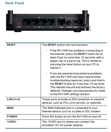 RV110W rear view