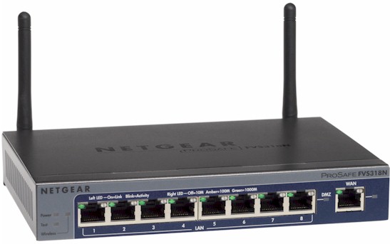 NETGEAR FVS318N ProSafe Wireless-N 8-port Gigabit VPN Firewall NETGEAR FVS318N ProSafe Wireless-N 8-port Gigabit VPN Firewall