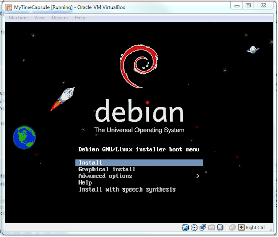 Debian Installation Screen