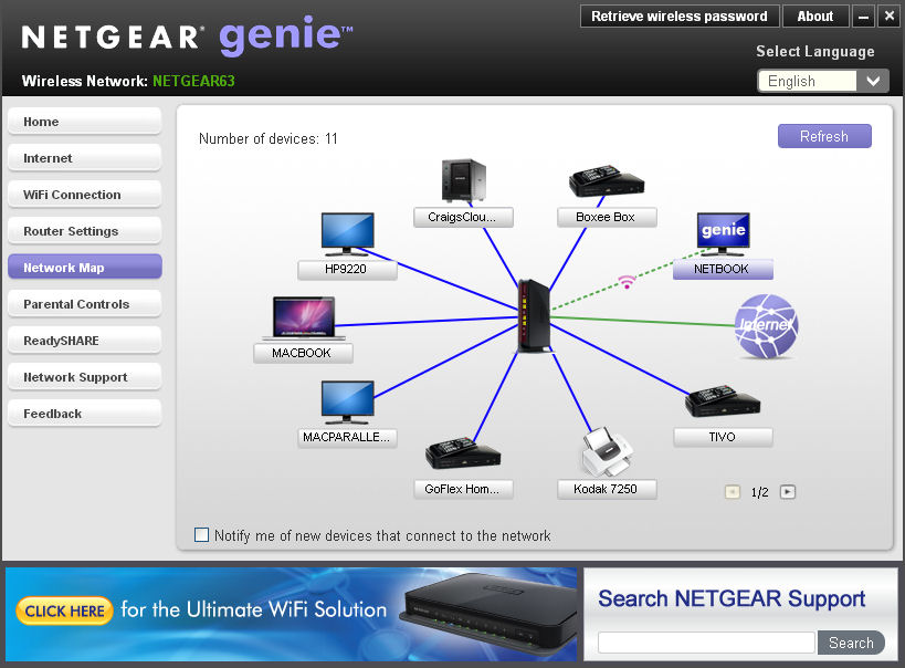 Genie network map