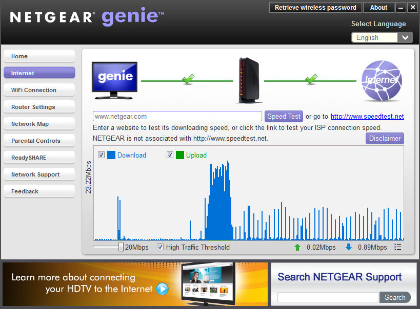 Internet traffic volume monitor