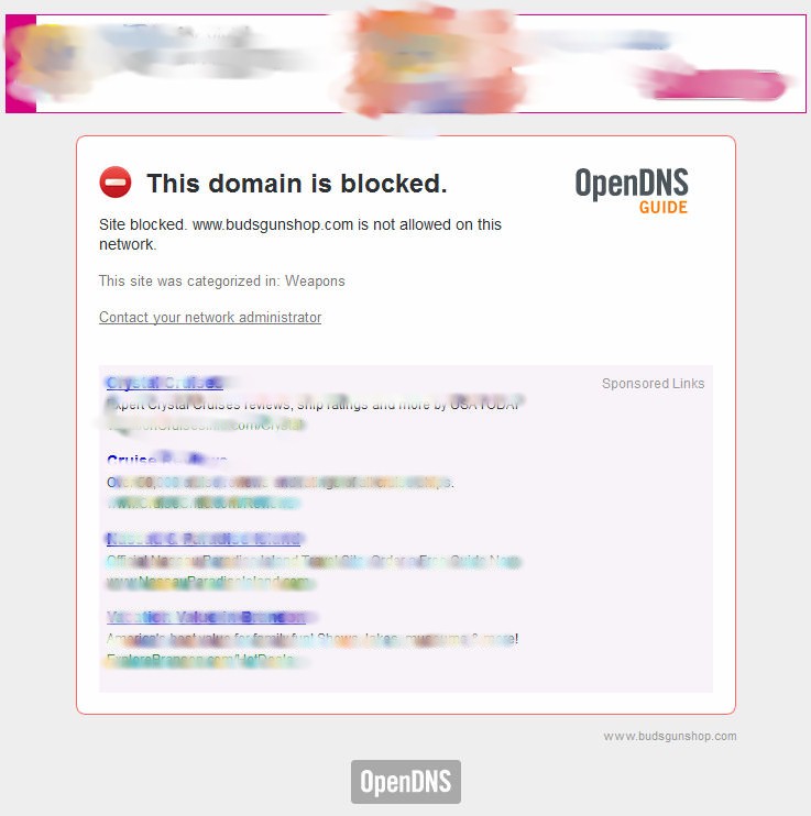 Blocked website