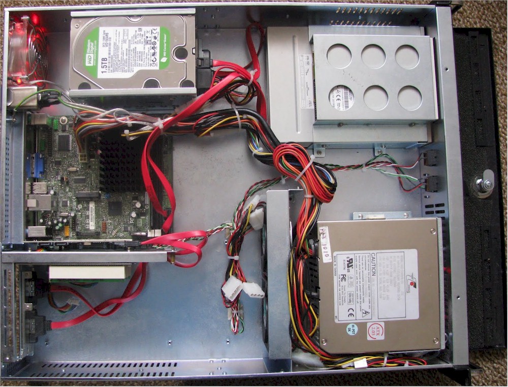 Inside view of the server Inside view of the server
