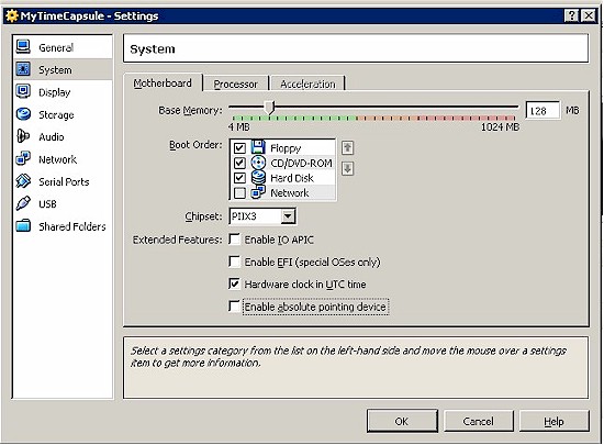 System settings System settings