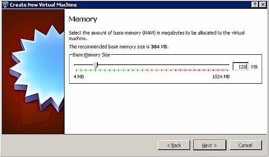 Setting VM Memory size