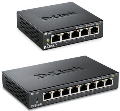D-Link DGS-105 and DGS-108
