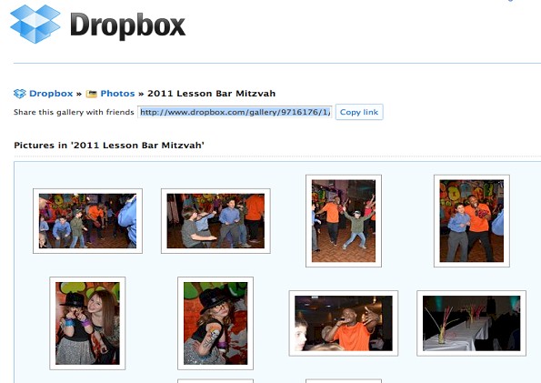 Dropbox photo album