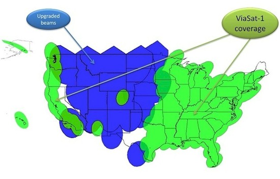 ViaSat Exede satellite Internet coverage map