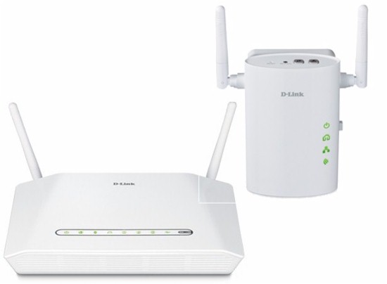 D-Link Wireless N Powerline Router and Powerline Wireless N Extender