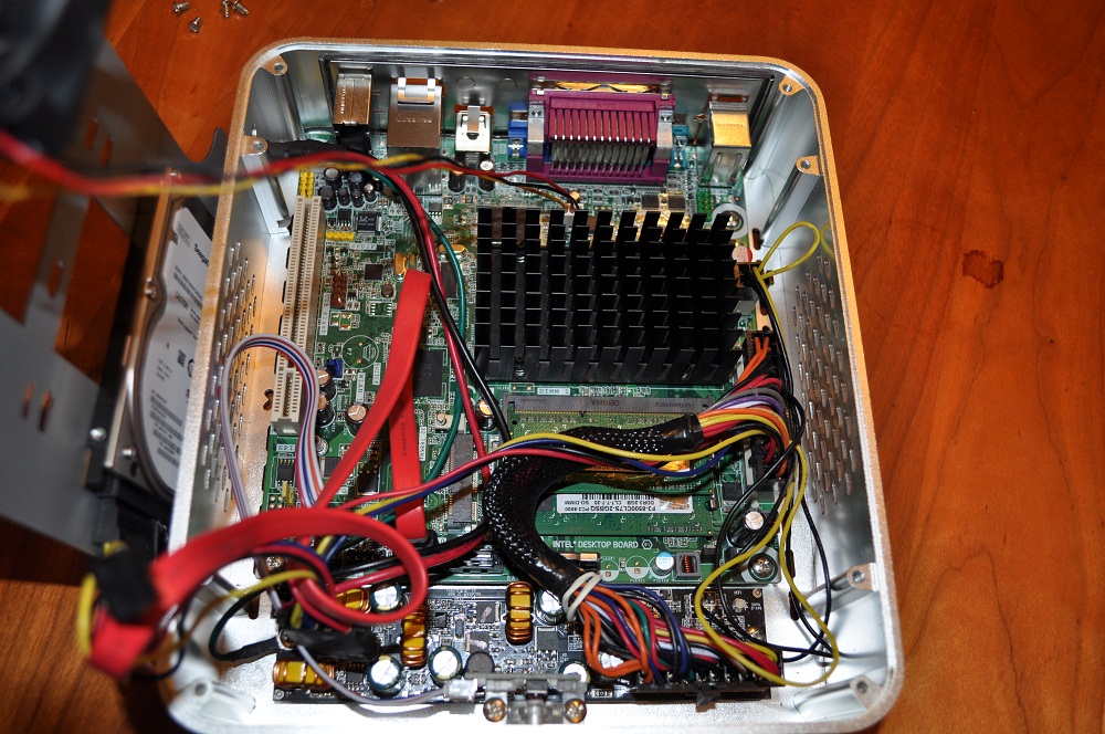 The interior of the low power server