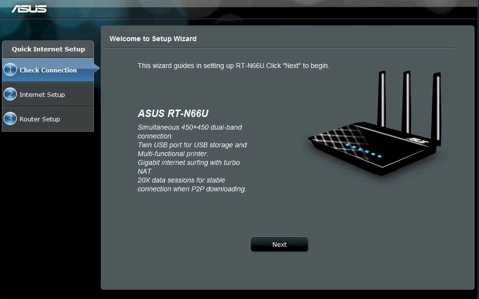 RT-N66U Setup Wizard RT-N66U Setup Wizard
