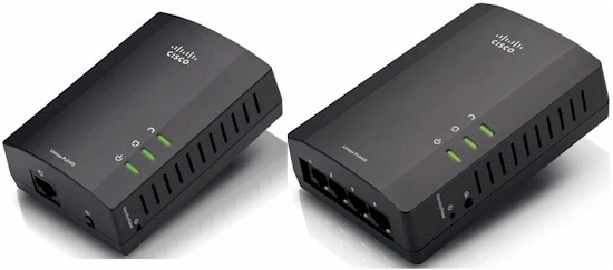 Cisco Linksys PLE400 and PLS400 Powerline AV adapters