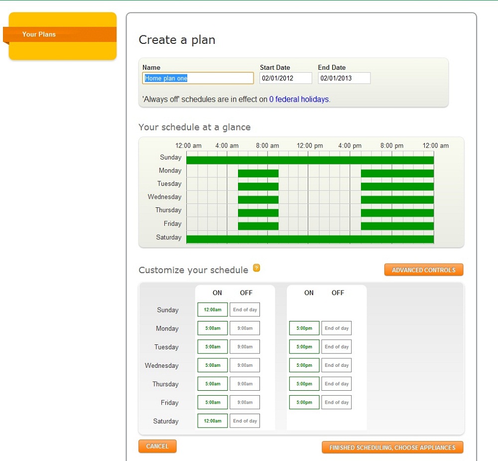 mymodlet.com Savings Plan Home summary