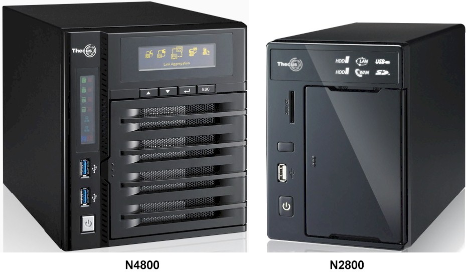 Thecus N2800, N4800 Vision Series NASes