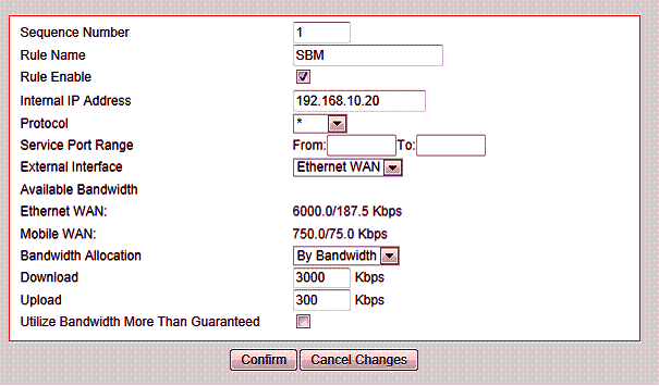 Bandwidth control