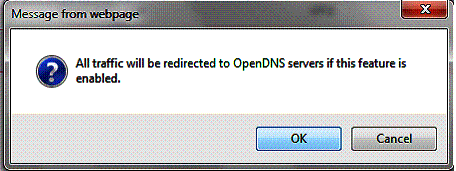 OpenDNS enabled
