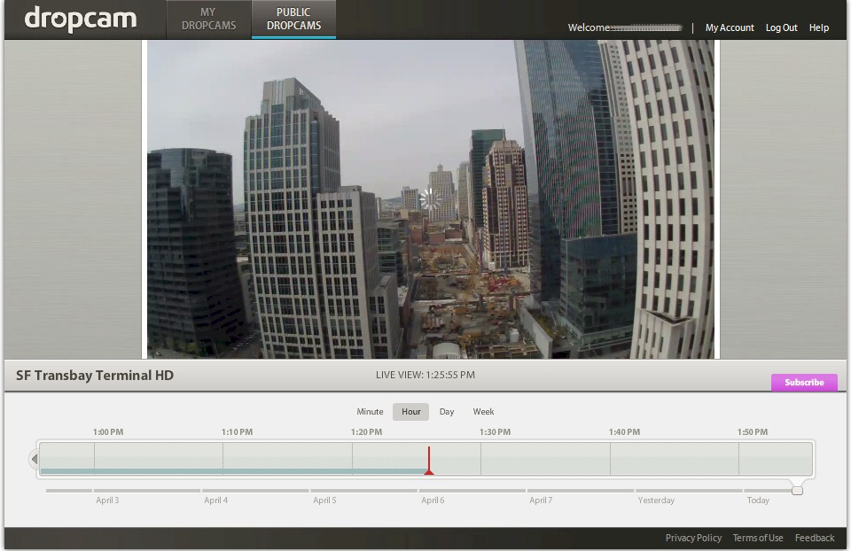 Dropcam HD GUI Dropcam HD GUI