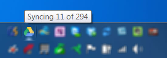 Google Drive System Tray