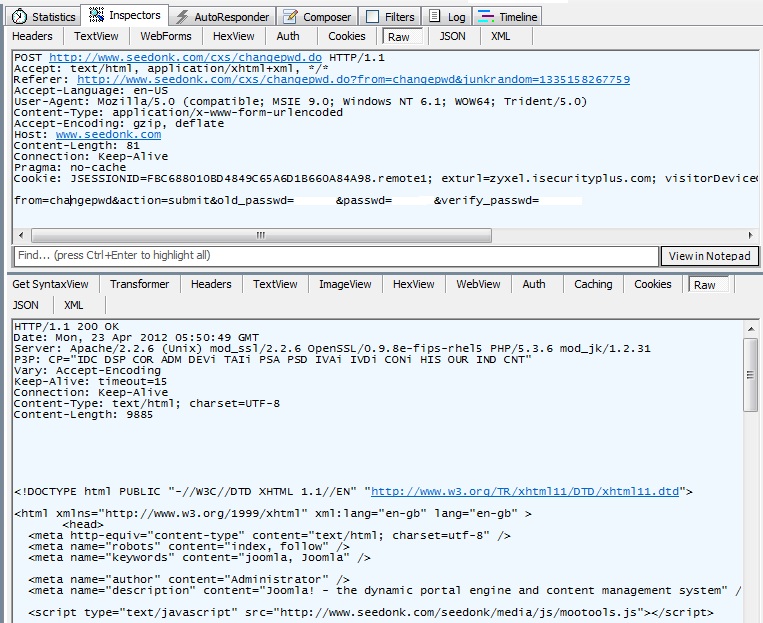 iSecurity+ clear text HTTP post of password change iSecurity+ clear text HTTP post of password change