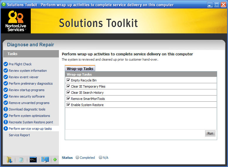 Solution Toolkit wrap-up tasks