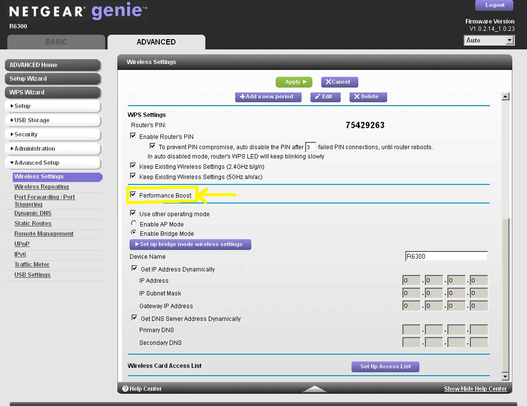 R6300 guest network settings