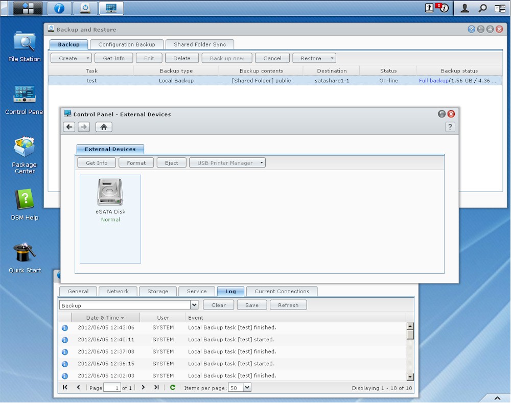 Synology DSM desktop