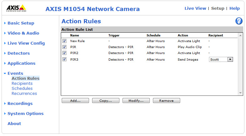 An example set of Action Rules An example set of Action Rules