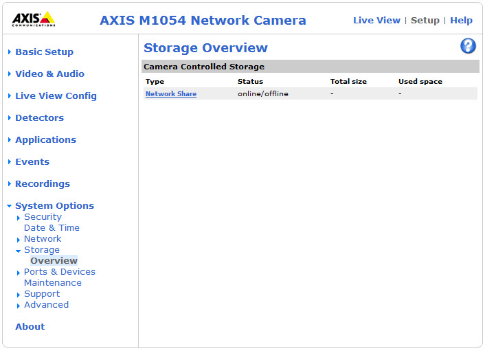 A configured network share