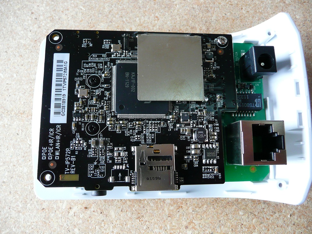 Partially hidden Grain Media processor of the TRENDnet TV-IP572PI