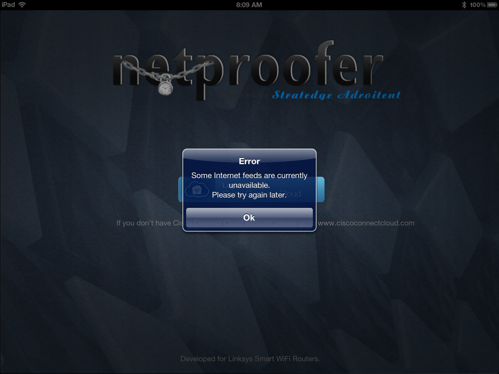 netproofer login error