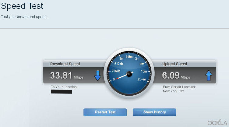 Speed Test application 