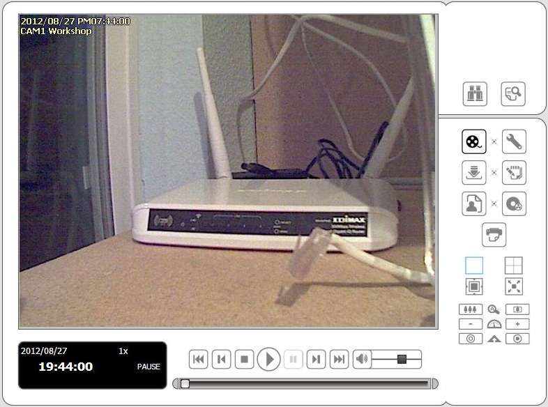 Playback screen of the ReadyNAS Surveillance Playback screen of the ReadyNAS Surveillance