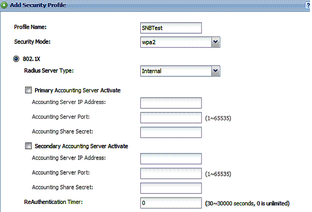 8021.x security profile