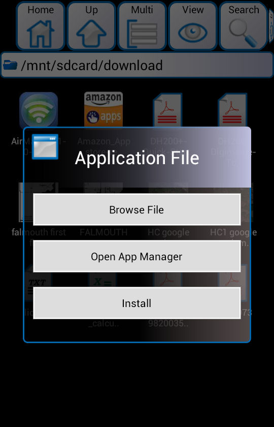  Installing the.apk file 
