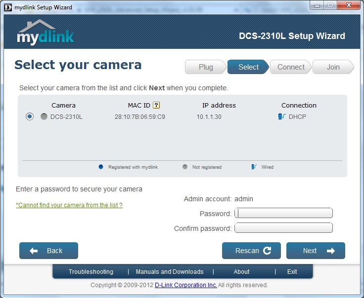 D-Link DCS-2310L Setup Wizard