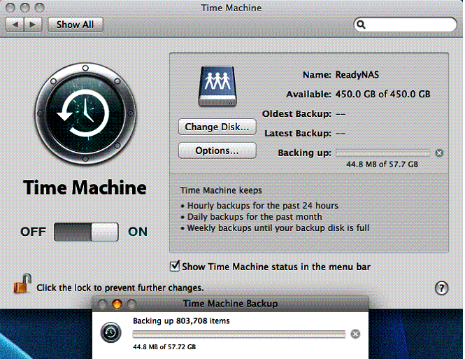 Time Machine backup