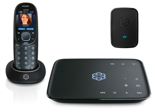 Ooma Telo Air 2 Wireless Wi-Fi Home Phone Service with 3 Cordless Handsets